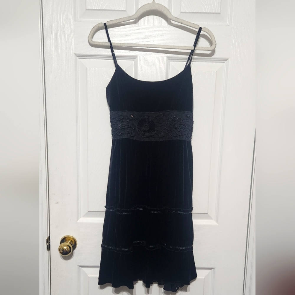 Faux Velvet Dress